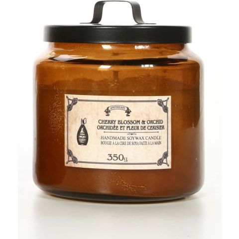 Hosley's Cherry Blossom Orchid Glass Jar Filled Soy Candle - 12.35 oz. 