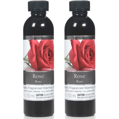 Hosley Set of 2, 5 oz. Rose Fragrance Warming Oils