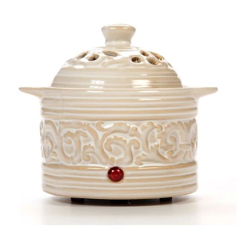 Hosley Cream Electric Potpourri Warmer - 120V / 60Hz / 13W