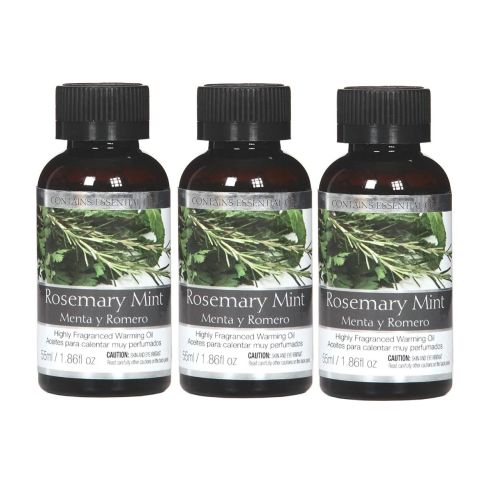 Hosley's Set of 3, 55 ml Rosemary Mint Fragrance Warming Oils