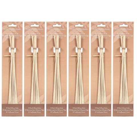 Hosley 9" Long Rattan Diffuser Reeds Set of 6 Packages Total 60 Reeds
