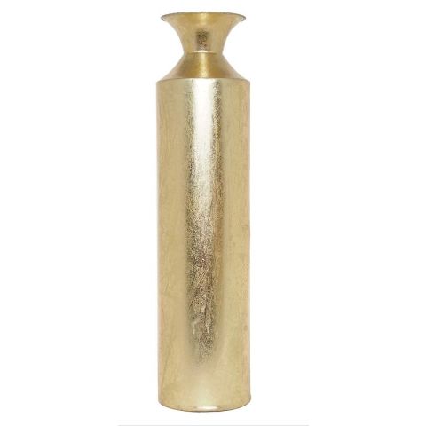 Hosley Gold Metal Floor Vase