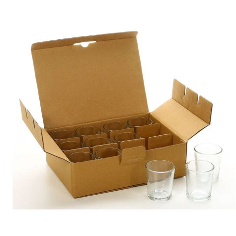 Hosley Set of 24, Crystal Clear Glass Tealight Candle Holders